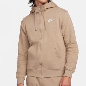 Nike Beige Full-Zip Hoodie